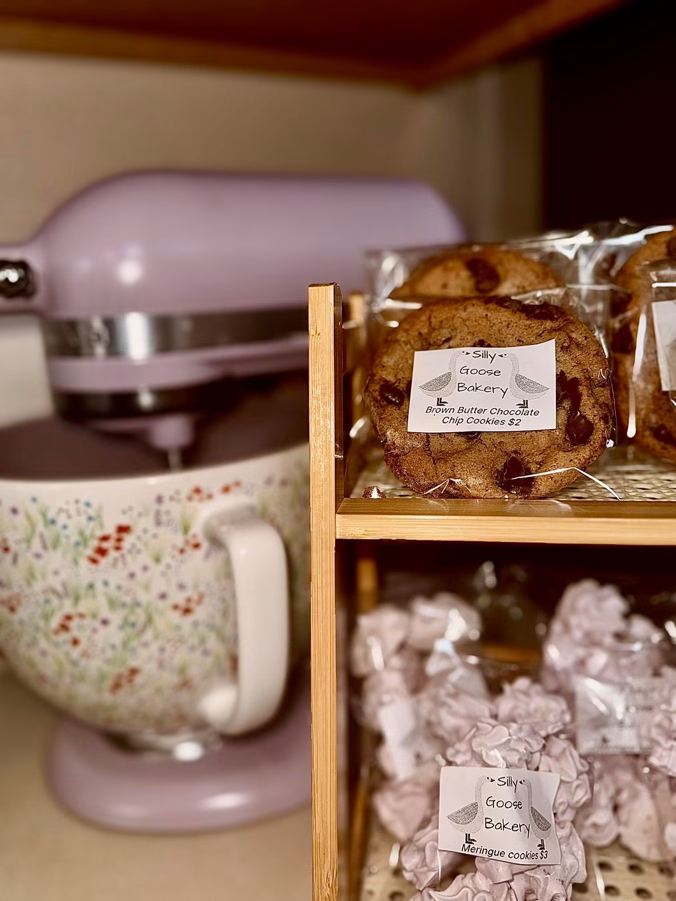 Fresh treats on display in the bakery kitchen